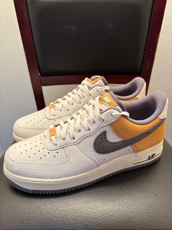 Nike Air Force Other - New Nike Men’s Air Force 1 Low Cream Gray and Orange Suede Sneakers Size 10
